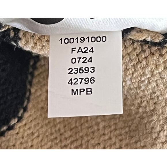 On 34th Tan & Black Stripe Quarter Zip Turtle Neck Sweater Reg Size M - Picture 6 of 6